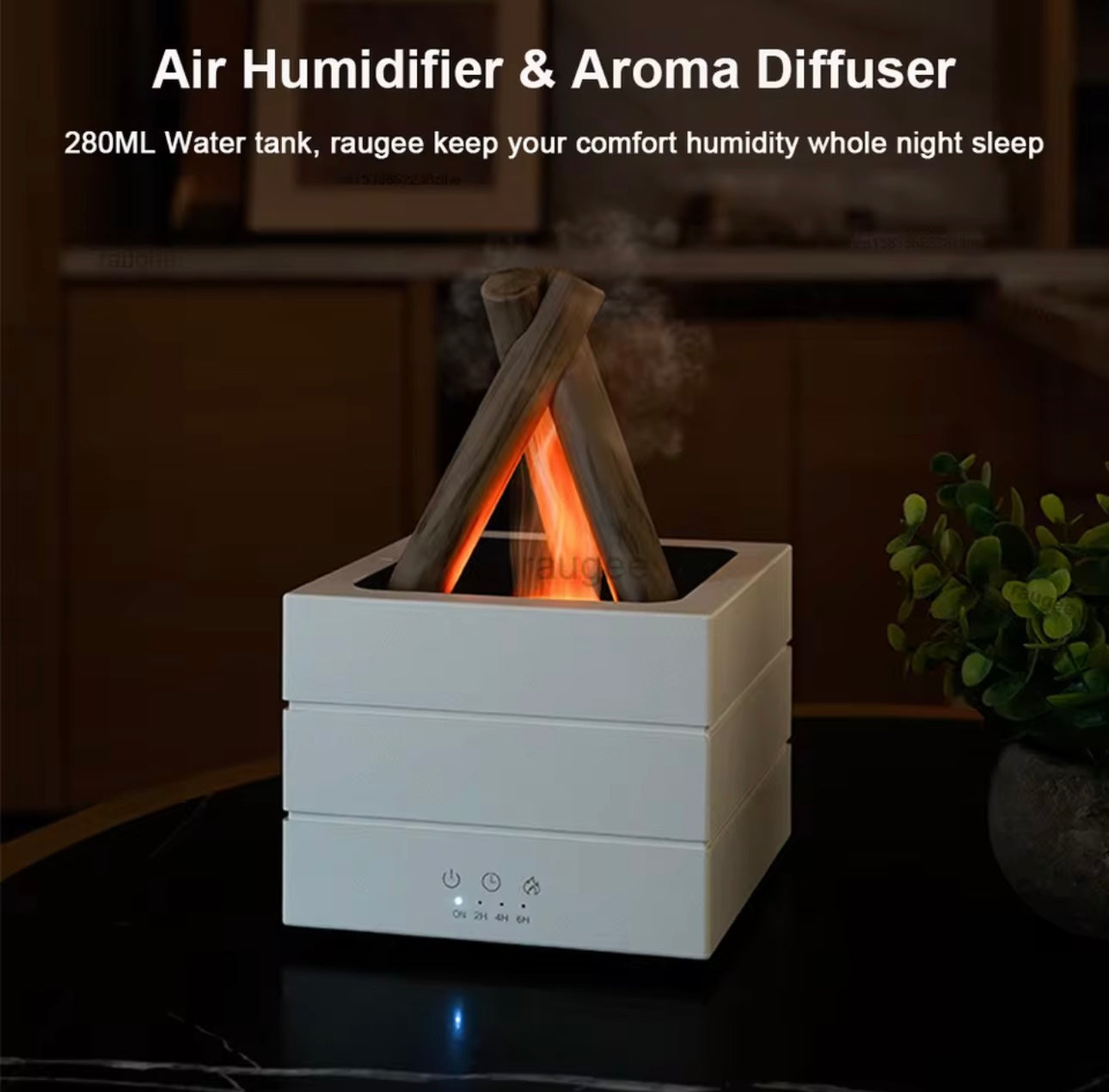 mini humidifying fireplace