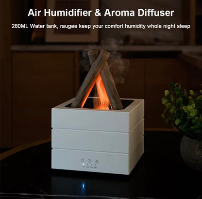 mini humidifying fireplace