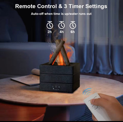 mini humidifying fireplace